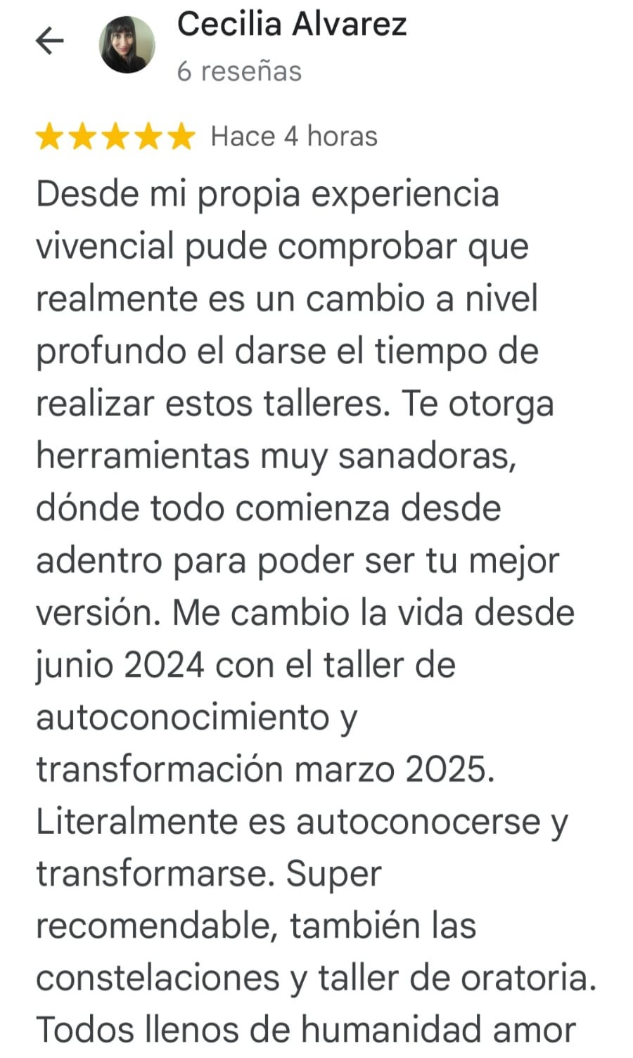 Testimonio de Cecilia Alvarez